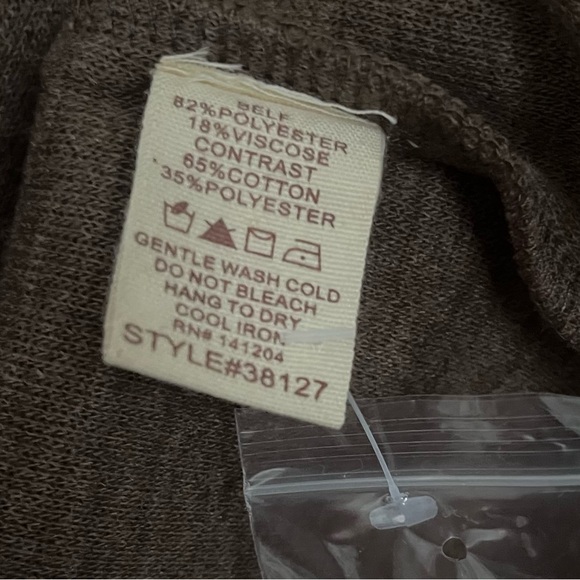 {Hem & Thread} Hooded Trench Coat in Brown & Grey - Womens Small - NWT - Picture 10 of 11